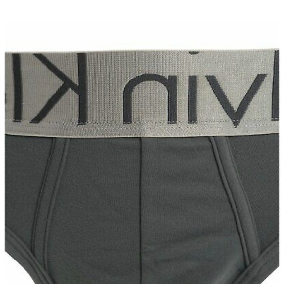 🌿SALE🌿 Calvin Klein 3 pack Men Black Gray Underwear Brief Size S M  NP - Picture 5 of 11